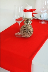 Běhoun na stůl jednobarevný červený