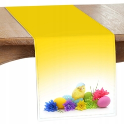 Běhoun na stůl Velikonoční žluté kuřátko