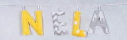 Písmena 3D žlutá, Počet písmen měsíc