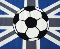 Koberec Union Jack fotbalový míč šedý