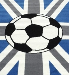 Koberec Union Jack fotbalový míč šedý