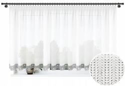 Voálová záclona bílá s kamínky 300 x 150cm