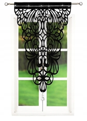 Ozdobný ažurový panel černý 70 x 130cm