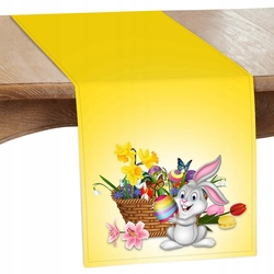 Běhoun na stůl Velikonoční zajíček žlutý