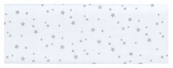 Prostěradlo bavlněné Mini hvězdičky šedé na bílém podkladu