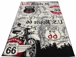 Koberec Route 66 motorka red