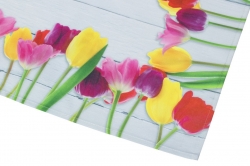 Ubrus na stůl s tulipány směs 85 x 85cm