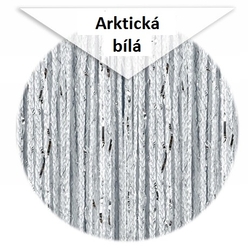 Provázková záclona Arktická bílá se stříbrnou nitkou