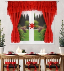 Vánoční komplet na okno v červené barvě