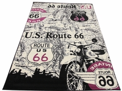 Koberec Route 66 motorka pink