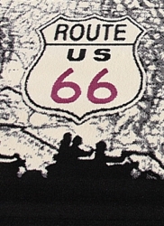 Koberec Route 66 motorka pink