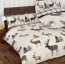 Povlečení Jelen lesní natural 100% bavlna flanel