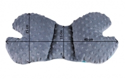Ukázka rozměrů polštářku (motýla)