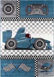 Koberec 3 D Formule modrá