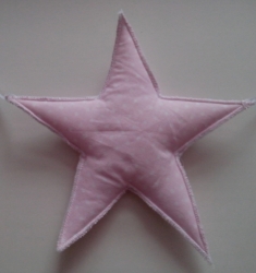 Hvvězdička růžová s bílými puntíky