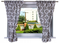Závěs na okno maroko šedé 140 x 160cm