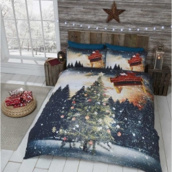 Fotografie Povlečení Vánoční stromeček Northern Lights, Rozměr povlečení dvoulůžko 1x 200 x 200 + 2ks 50 x 75cm