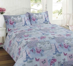 Povlečení Paříž, Parisienne Patchwork lilac