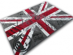 Koberec Union Jack šedá
