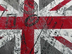 Koberec Union Jack šedá