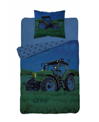 Povlečení Traktor zelený svítící ve tmě